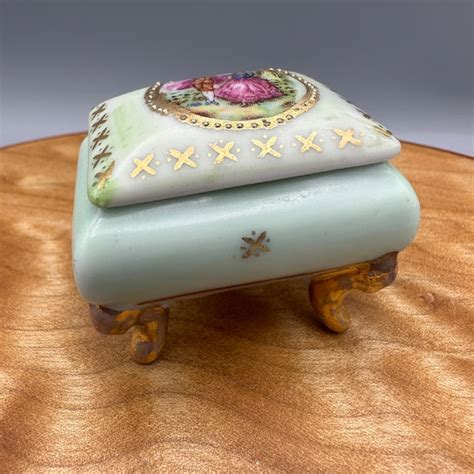 Footed Trinket Box Etsy