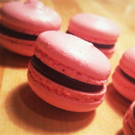 Homemade French Macarons With Chocolate Salted Caramel Ganache Filling