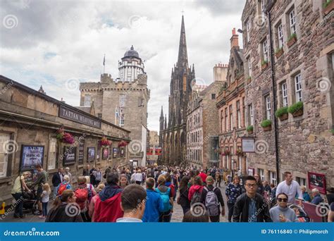 Street View Of Royal Mile Edinburgh Scotland Editorial Image Image