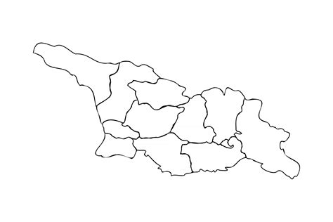 Doodle Map Of Georgia With States Vector Art At Vecteezy