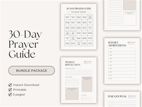 Prayer Journal Printable 30 Day Prayer Guide 30 Day Prayer Challenge