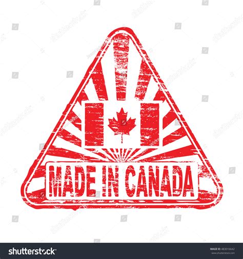 Made Canada Rubber Stamp Vector Illustration Stock Vector Royalty Free