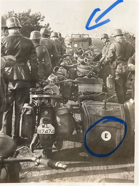 Deutsche Foto 2wk Gruppe Motorräder Fotoalbum Frankreich France 1940