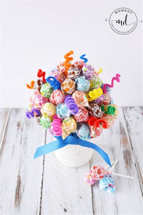 Candy Bouquet Diy Dum Dum Bouquet Centerpiece Instructions Learn How