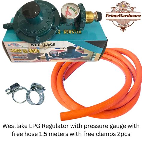 WESTLAKE LPG Regulator With Gauge Plus Free Hose 1 5meter Heavy Duty