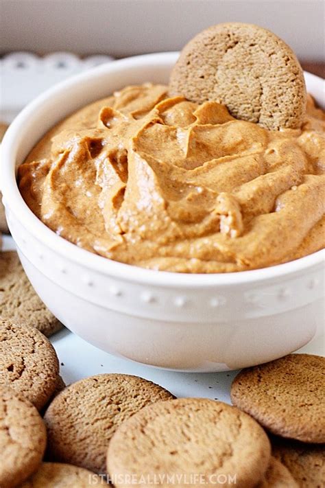 Easy Fluffy Pumpkin Dip Half Scratched