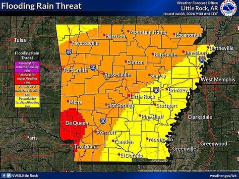 Parts Of Arkansas At Risk Of Flash Flooding Tornadoes As Beryl