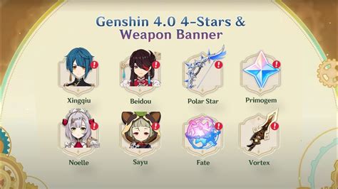 Update To Genshin 40 4 Stars Weapon Banners Genshin News Youtube