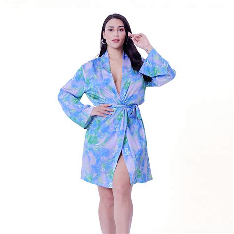 Wholesale Plus Size Sexy Satin Robes Femme Women Custom Printed Sex