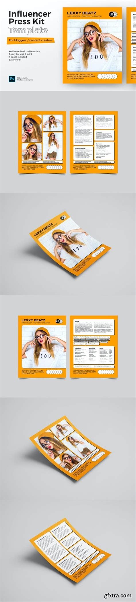 Influencer Press Kit For Social Media Marketing Gfxtra