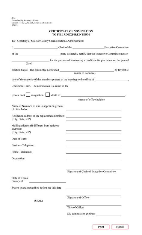 Form 2 63 Fill Out Sign Online And Download Fillable Pdf Texas Templateroller