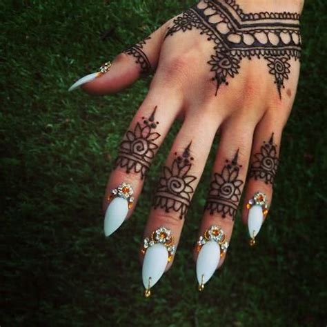 Finger Henna Tattoo Kleine Motive Einfach 8 Stuck India Henna Tattoo