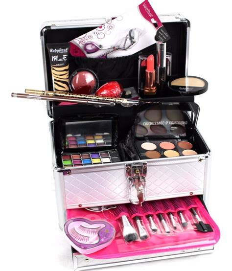 Maleta Grande Kit Maquiagem Completo Profissional Ruby Rose R 199 99