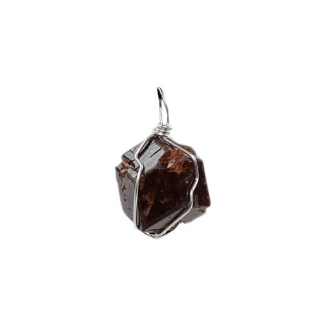 Grenat Rouge Pendentif Pierre Brute Sur Argent Minerals Store