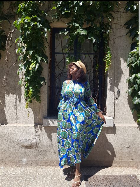 ROBE ASYMÉTRIQUE FÉLICITÉ par classe en wax by alima m Robes Mi longu