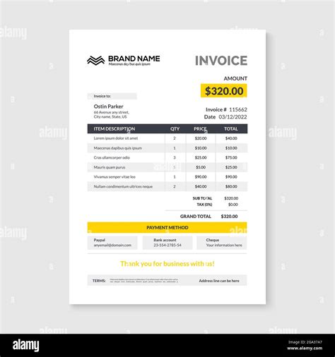 Invoice minimal design template. Bill form business invoice accounting ...