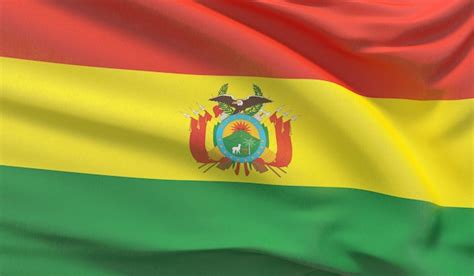 Premium Photo Waving National Flag Of Bolivia Waved Highly Detailed