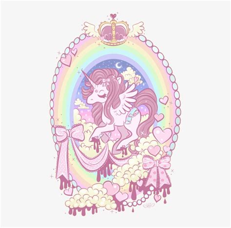 Anime Art Pony Unicorn Wallpaper Pastel Goth PNG Image Transparent