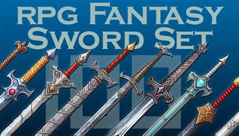 2D RPG Fantasy Sword SET 100 Swords GameDev Market