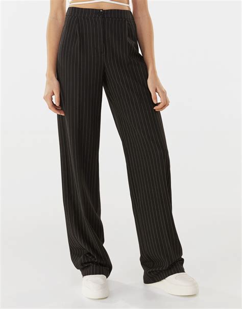 Pantalón Wide Leg Pantalones Mujer Bershka