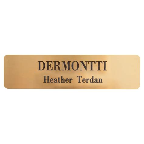 Stick On Brass Name Plate 2w X 8l With Adhesive Backing Schneiders