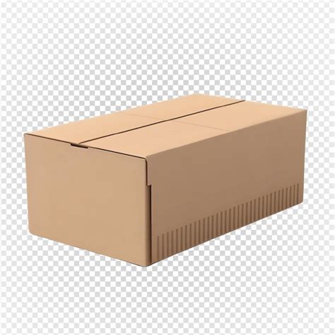 Premium PSD Empty Cardboard Box Isolated On Transparent Background