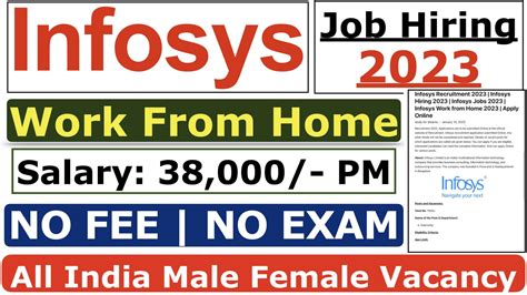 Infosys New Recruitment Work From Home Jobs