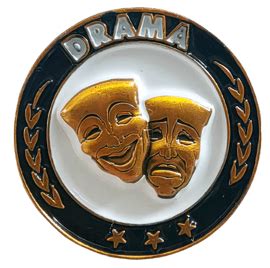 Drama Gold Enamel Lapel Pins TrophyCentral