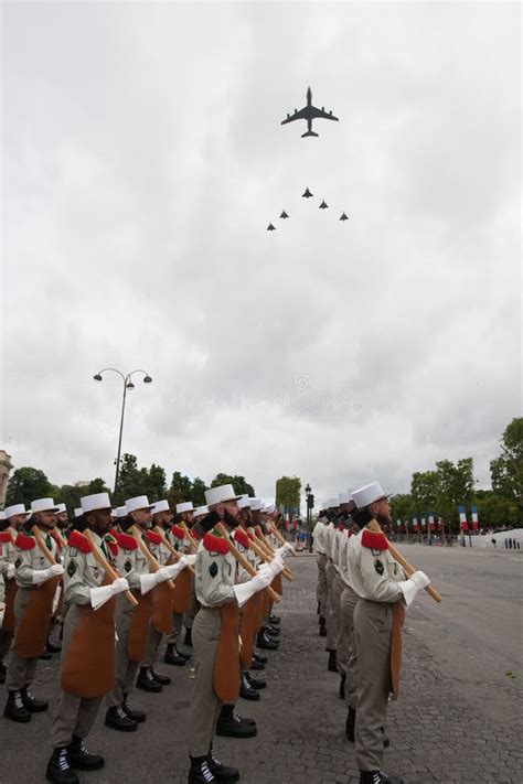 Paris France July 14 2012 The Ranks Of The Pioneers Of The French