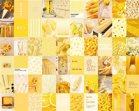 Yellow Aesthetic Collage Pictures Yellow Photo Etsy Once You Ve