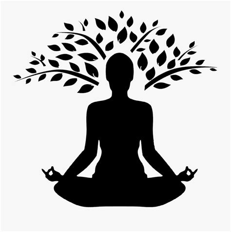 Tree Yoga Pose Silhouette Transparent Tree Shadow Clipart Clipart