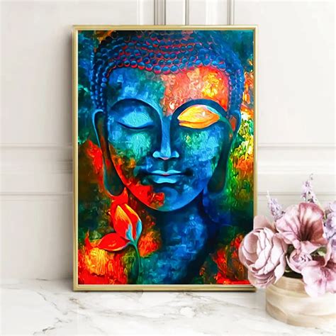 Modern Buddhism Posters And Prints Wall Art Canvas Painting Wall