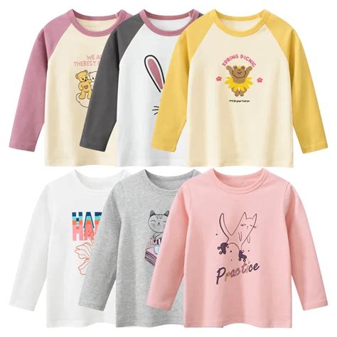 T Shirt Manches Longues Pour Filles V Tements Cor Ens Pour Enfants Ours