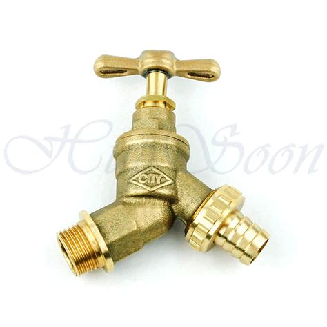 City 12 Brass Water Bib Tap Light Duty Heavy Duty Loose Key