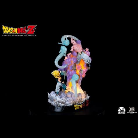 With Led Polystone Resin Figure Gotenks Ssj Vs Majin Buu Dragon