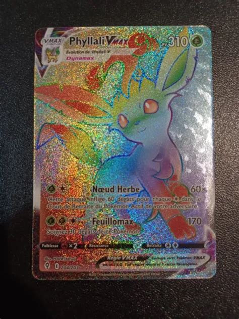 CARTE POKÉMON PHYLLALI Vmax 204 203 Évolutions Célestes NEUVE SORTIE