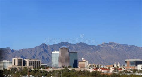 City skyline, Tucson, AZ stock image. Image of mountains - 47265241