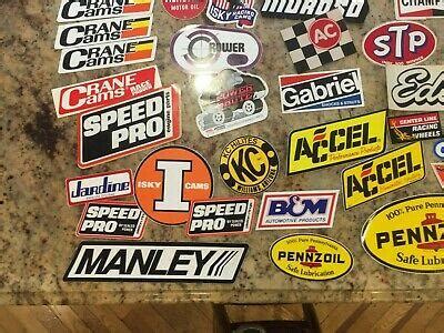 Lot Vintage Drag Racing decals Stickers ORIGINALS 80 pcs Accel Crane ...