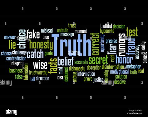 Truth Word Cloud Concept On Black Background Stock Photo Alamy