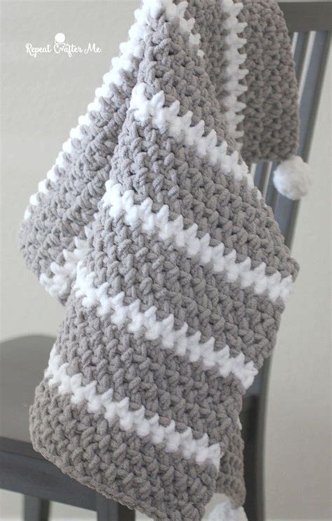 Quick And Easy Bernat Moss Stitch Baby Blanket Repeat Crafter Me