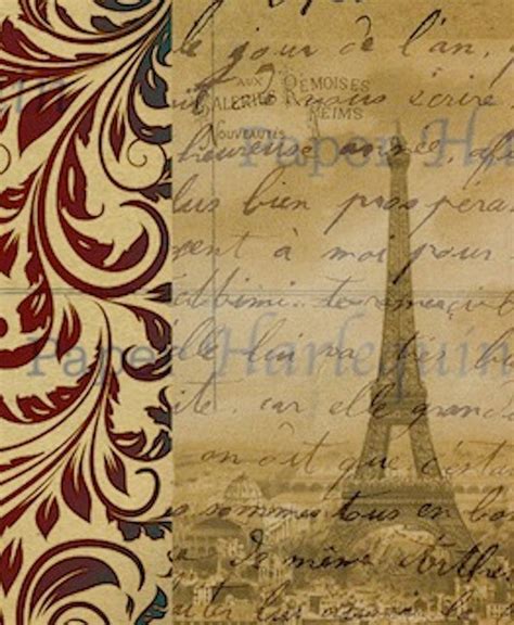 Paris Eiffel Tower Vintage Style French Ephemera Diy Scrapbook Journal