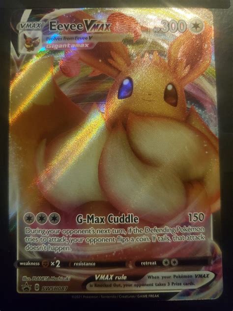 Pokemon Eevee VMAX BLACK STAR PROMO SWSH087 Values MAVIN