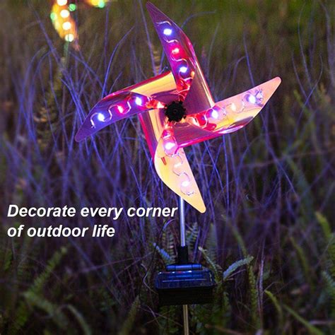 2 PCs Solar Powered Wind Spinner Lights – Chyhua