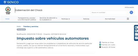 Consulta Impuesto Vehicular En El Departamento De Choc