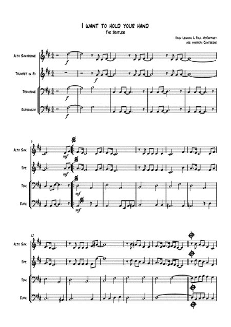 I Want To Hold Your Hand Arr M Contreras By The Beatles Sheet Music