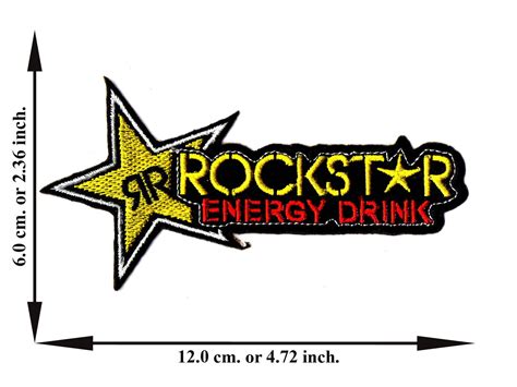 3 99 Yellow Rock Star Energy Drink Metal Mulisha V05 Logo Applique