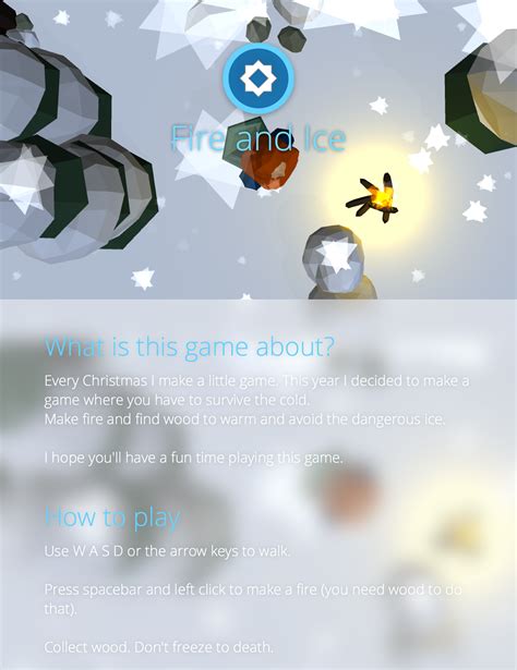 Fire and Ice (free mini game) on Behance