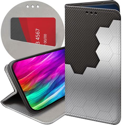 Etui Z Klapk Do Samsung Galaxy A G Wzory Szare Metallic Grey