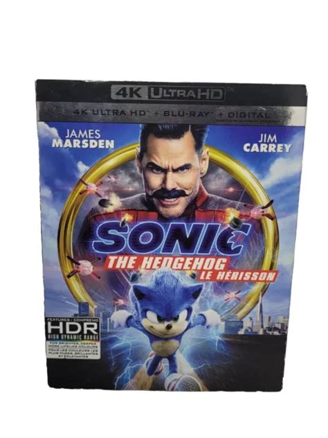 SONIC THE HEDGEHOG 4K Ultra HD Blu Ray No Digital Code 13 56