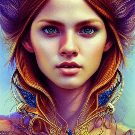 8k Portrait Graphic With Vibrant Colors And Intricate Details